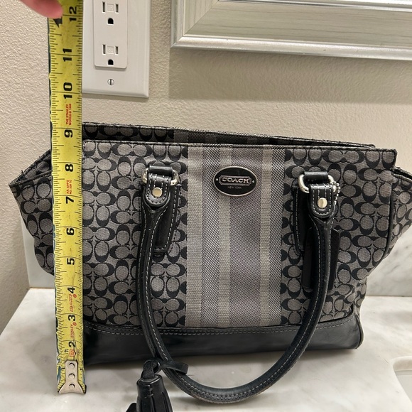 Coach Monogram Black and Gray Satchel - Picture 3 of 11